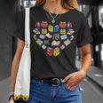 Books Heart Love Reading Teacher Librarian Bookworm Women T-Shirt Gifts for Her
