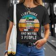 I Like Books And Maybe 3 People Vintage Retro Book Lover T-Shirt Gifts for Her