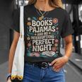 Books And Pajamas Book Lover Reading Reader T-Shirt Gifts for Her