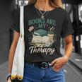 Books Are My Therapy Cozy Book Lover Reading & Coffee T-Shirt Gifts for Her Books Are My Therapy Cozy Book Lover Reading & Coffee T-Shirt Gifts for Her
