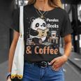 Books Reading Reader Panda Panda Books And Coffee T-Shirt Gifts for Her