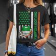 Books US American Flag One Lucky Librarian St Patrick's Day For Women Kids Men T-Shirt Gifts for Her