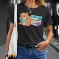 Bookworm Reading Hamster Books T-Shirt Gifts for Her