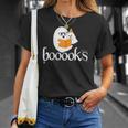 Booooks Halloween Cute Ghost Reading Library Books T-Shirt Gifts for Her
