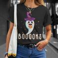Booooks Halloween Shirts Cute Ghost Book Teacher Reading For Men Women Kids T-Shirt Gifts for Her