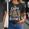 Capybara Book Lover Rodent Animal Capy Bookworm T-Shirt Gifts for Her