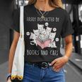 Cat & Book Lover Easily Distracted By Cats And Books For Men Women Kids T-Shirt Gifts for Her Cat & Book Lover Easily Distracted By Cats And Books For Men Women Kids T-Shirt Gifts for Her
