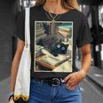 Cat Teacher Student School Last Day Books First 100th Day T-Shirt Gifts for Her Cat Teacher Student School Last Day Books First 100th Day T-Shirt Gifts for Her