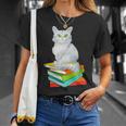 Cats And Books Lover Persian Cat For Men Women Kids T-Shirt Gifts for Her