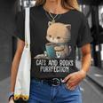 Cats And Books Purrfection Book Lover Book Nerd Librarian T-Shirt Gifts for Her