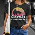 Cats And Comic Books Or Women's Cat And Comic Book T-Shirt Gifts for Her Cats And Comic Books Or Women's Cat And Comic Book T-Shirt Gifts for Her