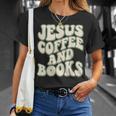 Christian Book Lover Coffee And Jesus Faith Reading T-Shirt Gifts for Her