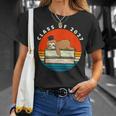 Class Of 2027 Meme Sloth Graduation Cap Sleeping On Books T-Shirt Gifts for Her