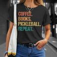 Coffee Books Pickleball Reading Lovers Bookworm T-Shirt Gifts for Her