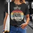 Coffee Books And Rain Reading Book Lover Retro T-Shirt Gifts for Her
