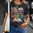 Color Our World Book Reading Program 2026 Summer Reading T-Shirt Gifts for Her