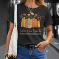 Color Our World Summer Reading 2025 Floral Cute Book Lover T-Shirt Gifts for Her Color Our World Summer Reading 2025 Floral Cute Book Lover T-Shirt Gifts for Her