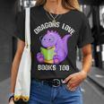 Cure Dragons Love Books Too T-Shirt Gifts for Her