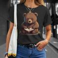 Cute Bear Is Reading a Book Reading Bear T-Shirt Gifts for Her Cute Bear Is Reading a Book Reading Bear T-Shirt Gifts for Her