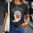 Cute Ghost Book Reading Halloween Teacher Top T-Shirt Gifts for Her