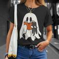 Cute Ghost Cat Reading Book Spooky Season Halloween Costume T-Shirt Gifts for Her Cute Ghost Cat Reading Book Spooky Season Halloween Costume T-Shirt Gifts for Her