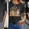 Cute Kawaii Border Collie Dog Books Flowers T-Shirt Gifts for Her Cute Kawaii Border Collie Dog Books Flowers T-Shirt Gifts for Her