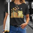 Cute Kawaii Frog Books Flowers T-Shirt Gifts for Her Cute Kawaii Frog Books Flowers T-Shirt Gifts for Her