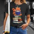 Cute Kawaii Kids Reading Books Glasses Red Panda Lover T-Shirt Gifts for Her Cute Kawaii Kids Reading Books Glasses Red Panda Lover T-Shirt Gifts for Her