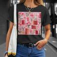 Cute Pink Book Pattern Book Lover T-Shirt Gifts for Her Cute Pink Book Pattern Book Lover T-Shirt Gifts for Her