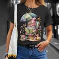 Cute Summer Relaxing Gnome Art For Book Lovers T-Shirt Gifts for Her