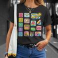 Cute Teacher Life With Crayons Rainbow Books Apple School T-Shirt Gifts for Her