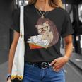 Cute Wildlife Forest Animal Bookworm Book Reading Hedgehog T-Shirt Gifts for Her Cute Wildlife Forest Animal Bookworm Book Reading Hedgehog T-Shirt Gifts for Her