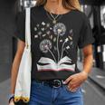 Dandelion Floral Book Reading Lovers Graphics T-Shirt Gifts for Her Dandelion Floral Book Reading Lovers Graphics T-Shirt Gifts for Her