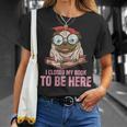 Dog Book Saying I Closed My Book To Be Here Librarian Men Women Kids T-Shirt Gifts for Her
