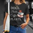 Dogs Books Coffee Plants Men Women T-Shirt Gifts for Her