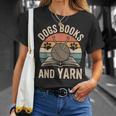 Dogs Books And Yarn Crochet Crocheting T-Shirt Gifts for Her