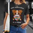 Don't Judge A Book By Its Cover Reading Jack Russell Terrier T-Shirt Gifts for Her Don't Judge A Book By Its Cover Reading Jack Russell Terrier T-Shirt Gifts for Her