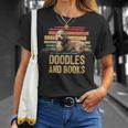 Doodles And Books Goldendoodle Dog Doodle Book Lover Retro T-Shirt Gifts for Her Doodles And Books Goldendoodle Dog Doodle Book Lover Retro T-Shirt Gifts for Her