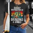 Dragon Reading Book Retro Vintage 80s Library Bookworm T-Shirt Gifts for Her Dragon Reading Book Retro Vintage 80s Library Bookworm T-Shirt Gifts for Her