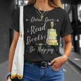 Drink Beer Read Books Be Happy Book For Readers T-Shirt Gifts for Her