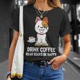 Drink Coffee Read Books Be Happy Nerdy Pet Puppy Owner T-Shirt Gifts for Her Drink Coffee Read Books Be Happy Nerdy Pet Puppy Owner T-Shirt Gifts for Her