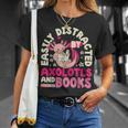 Easily Distracted By Axolotls And Books Cute Animal Lover T-Shirt Gifts for Her Easily Distracted By Axolotls And Books Cute Animal Lover T-Shirt Gifts for Her