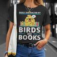 Easily Distracted By Birds And Books T-Shirt Gifts for Her