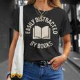 Easily Distracted By Books Reading T-Shirt Gifts for Her Easily Distracted By Books Reading T-Shirt Gifts for Her