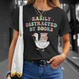Easily Distracted By Books Silly-Goose Bookish Library Read T-Shirt Gifts for Her