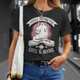 Easily Distracted By Cats And Books Men Cat Book Lover T-Shirt Gifts for Her