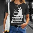 Easily Distracted Cats Coffee And Books T-Shirt Gifts for Her