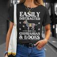 Easily Distracted By Chihuahuas & Books T-Shirt Gifts for Her