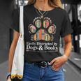 Easily Distracted By Dogs And Books Reading T-Shirt Gifts for Her