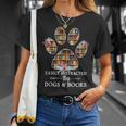 Easily Distracted By Dogs And Books Tshirt T-Shirt Gifts for Her